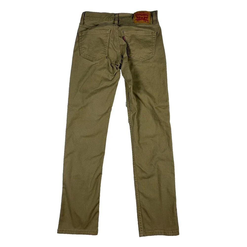 Levi's 511 Men's 29x32 Slim Fit Khaki Tan Stretch Pants WaterLess 04511-3376